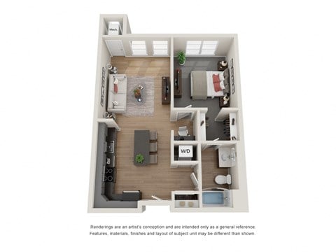 Curve Floorplan at Maven Apartments, MN 55337